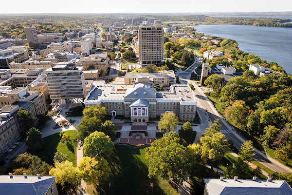 Arial photo of Bascom Hall